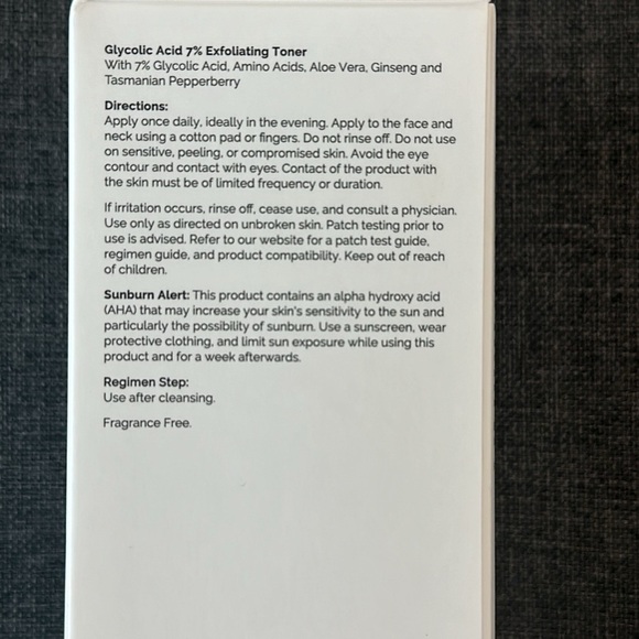 New in Box The-Ordinary Glycolic Acid 7% Exfoliating Toning Solution(240ml/8oz) - Picture 5 of 5